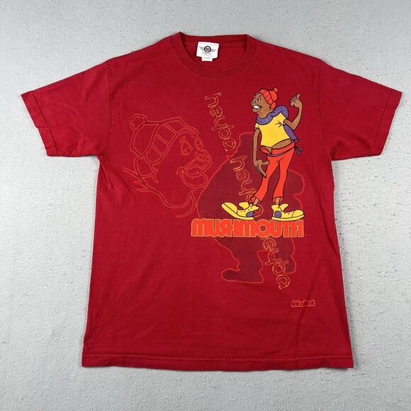 Vintage Fat Albert Mushmouth Shirt Men’s Large‎ Red Short Sleeve Graphic Print